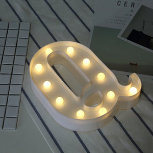 LED Night Light Creative 26 English Alphabet